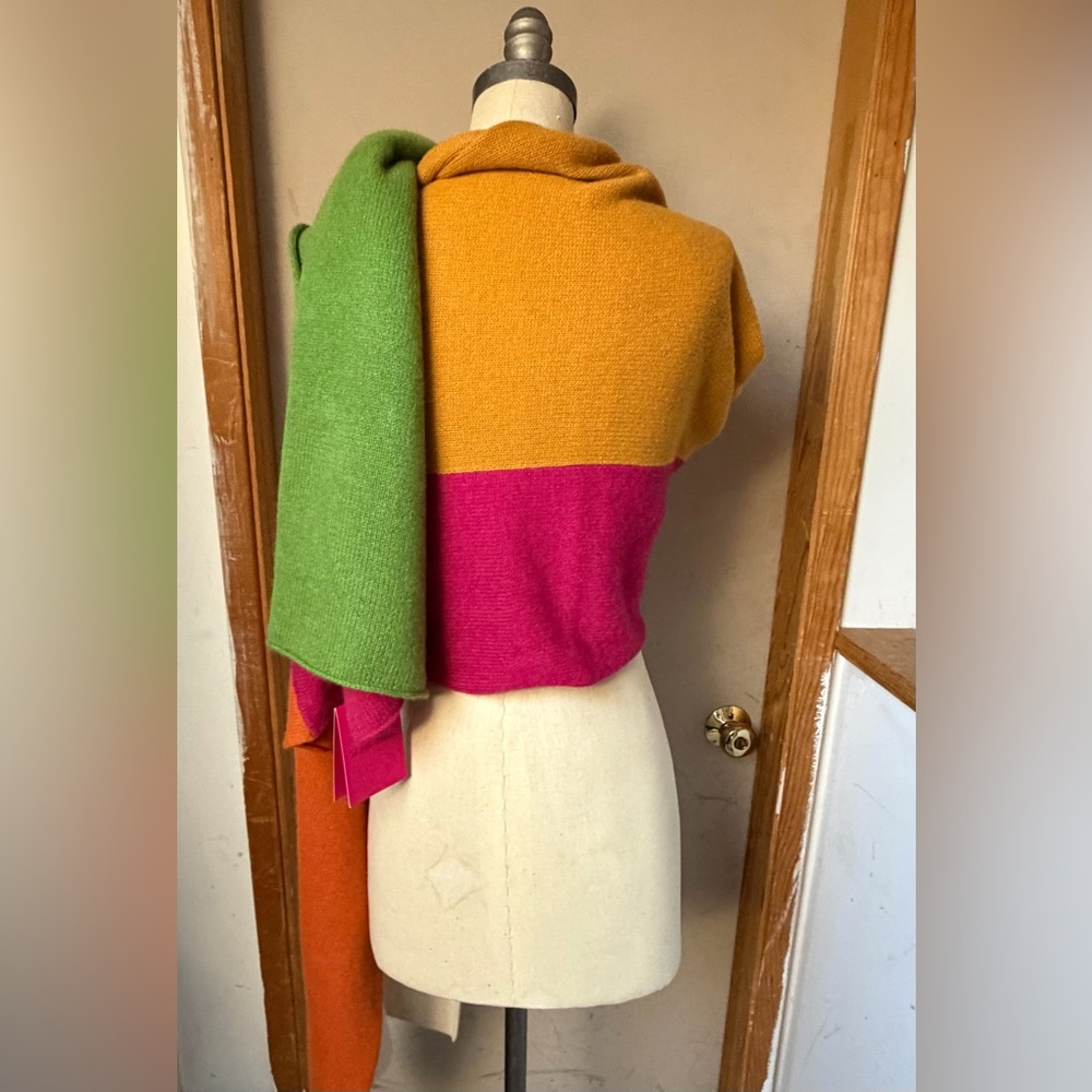 The Elder Statesman Patchwork Cashmere Shawl in P… - image 8